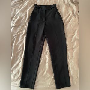 Aritzia Wilfred high waist double side belt black trousers